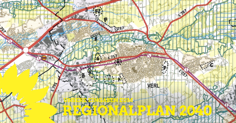 Flächenfraß stoppen: unsere Eingaben zum Regionalplan 2040