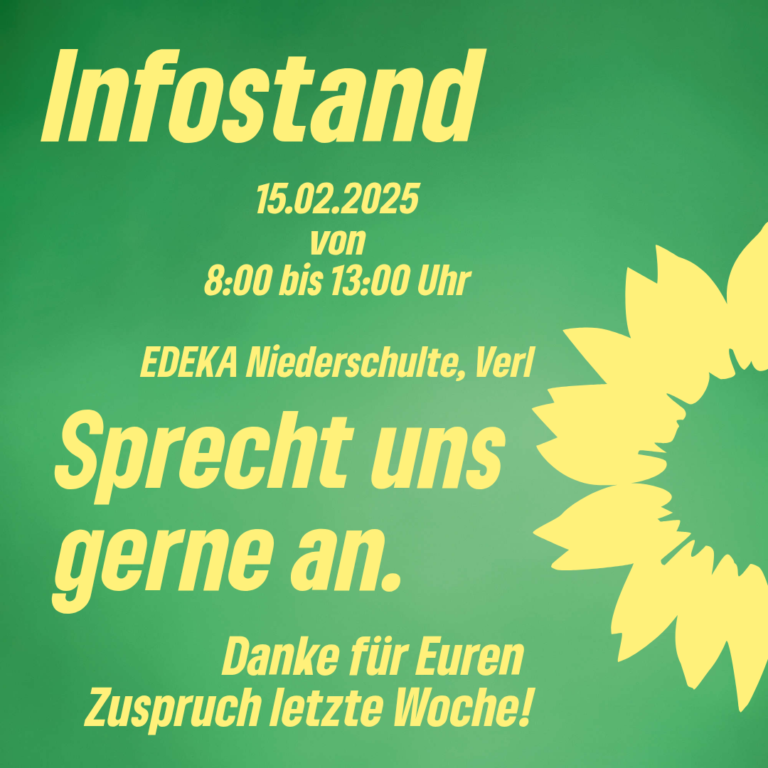 Infostand am 15.2.2025 bei EDEKA Niederschulte